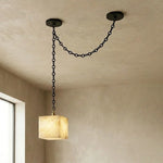 Alabaster Square Chain Chandelier