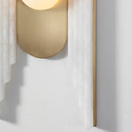 Alabaster Stacked Oval Cascada Wall Sconce