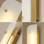 Asymmetrical Elaris Alabaster Wall Lamp
