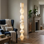 Sculptural Layered Alabaster Floor Lamp — image 2