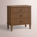 Luvoriel Reeded Closed Nightstand — BROWN OAK / 26