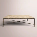 Caloria Thaddeus Marble Square Coffee Table — GOLD MARBLE-BRONZE / 52