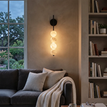 Beaded Aurelle Alabaster Orb Wall Sconce