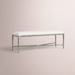 Caloria Fabric End-of-Bed Bench — FORGED PEWTER / 48