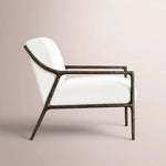Caloria Slope Arm Chair — FORGED BRONZE / SNOW WHITE