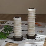 Cylinder Calla Alabaster Stacking Table Lamp