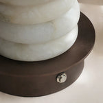 Cylinder Calla Alabaster Stacking Table Lamp