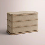 Liromelle Shagreen Closed Nightstand — TAUPE SHAGREEN/GREIGE BRUSHED OAK / 38