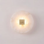Disc Shaped Alabaster Wall Light