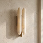 Double Husk Alabaster Wall Sconce