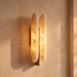 Double Husk Alabaster Wall Sconce