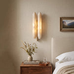 Double Husk Alabaster Wall Sconce