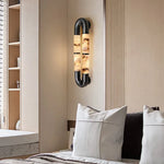 Dual-Head Luma Arc Snowflake Stone Wall Lamp