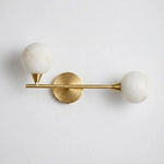 Duvelle Alabaster Two-Globe Wall Sconce