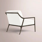 Caloria Slope Arm Chair — FORGED BRONZE / SNOW WHITE