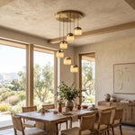 Elin Capped Alabaster Drum Pendant Light