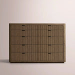 Camora Tall Drawer Dresser — BROWN OAK / 10-DRESSER