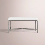 Caloria Fabric End-of-Bed Bench — FORGED PEWTER / 36