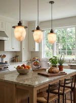 Faceted Alabaster Pendant Light — image 10