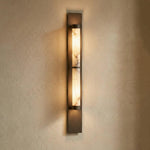 Geo Columnar Linear Alabaster Wall Sconce