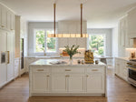 Halden Leather Strap Alabaster Linear Chandelier