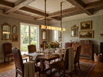 Halden Leather Strap Alabaster Linear Chandelier