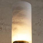 Hammered Torch Alabaster Wall Light