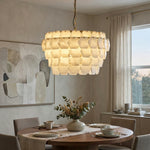 Hexagonal Layered Alabaster Chandelier — image 5