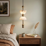 Hourglass Duo Alabaster Pendant Lamp