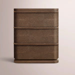 Liromelle Shagreen Closed Nightstand — MOCHA SHAGREEN/BROWN BRUSHED OAK / 20