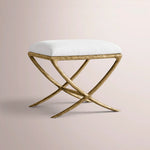 Caloria X-Base Stool — FORGED BRASS / SNOW WHITE