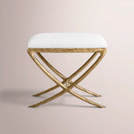 Caloria X-Base Stool — FORGED BRASS / SNOW WHITE