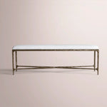 Caloria Fabric End-of-Bed Bench — FORGED BRONZE / 60