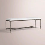 Caloria Fabric End-of-Bed Bench — FORGED BRONZE / 60
