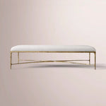 Caloria Rectangular Coffee Ottoman — FORGED BRONZE / SNOW WHITE / 55