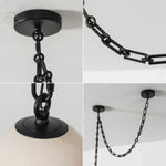 Alabaster Spherical Chain Chandelier