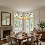 Isolde Draped Arc Alabaster Chandelier
