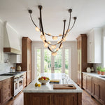 Isolde Draped Arc Alabaster Chandelier