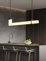 L-Shaped Linear Alabaster Pendant Lamp — image 12