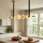 Leather Strap Alabaster Beaded Chandelier — image 3