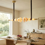 Leather Strap Alabaster Beaded Chandelier — image 4