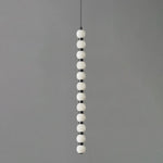 Linear Orbique Alabaster Bead Pendant Light