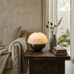 Luna Stone Hemispherical Alabaster Table Lamp — image 7