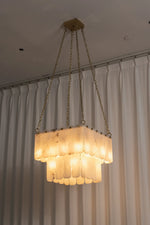 Maren Tiered Alabaster Tile Chandelier