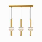 Marlen Stacked Stone Alabaster Chandelier