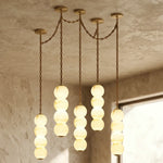 Marlowe Stacked Alabaster Chain Chandelier