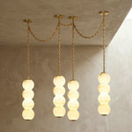 Marlowe Stacked Alabaster Chain Chandelier