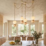 Marlowe Stacked Alabaster Chain Chandelier