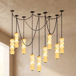 Marlowe Stacked Alabaster Chain Chandelier