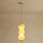 Marlowe Stacked Alabaster Chain Chandelier